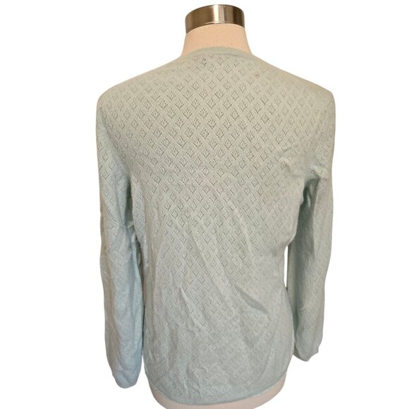 Brooks Brothers Womens 100% Cashmere Sweater Size XL Embroidered Flower - Picture 3 of 8